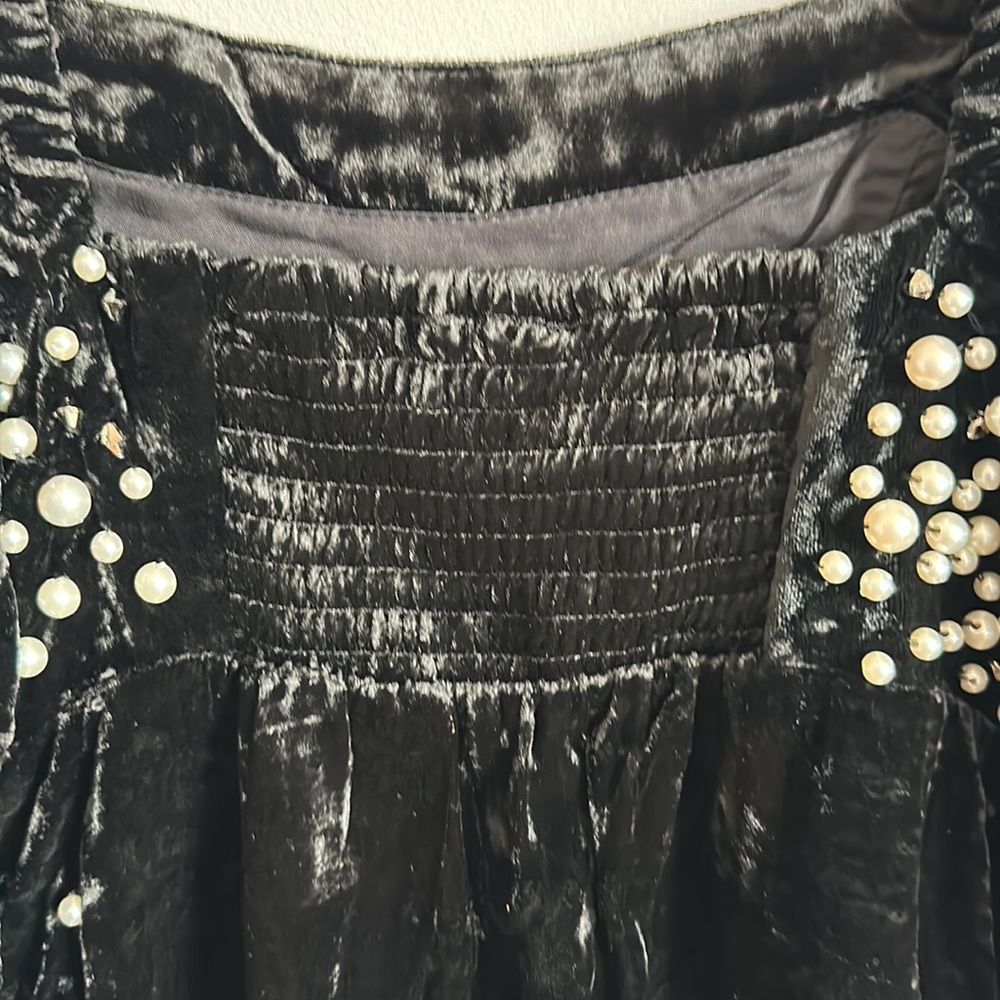 NWT Anthropologie Embellished Velvet Dress - Picture 14 of 14